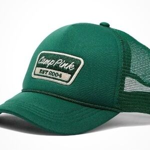 PINK Victoria's Secret Forest Green Trucker Hat